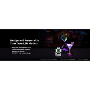 Bande lumineuse LED RGB en forme de S (WS2812B) télécommandée, 5050 SMD EPistar IP20 12V, bande flexible PVC/Cuivre pour éclairage paysager 5M - Product Image 3