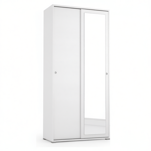Terraneo SLIDE White 2-Door Portable <b>Wardrobe</b> <b>90cm</b> Furniture KIT - Product Image 2