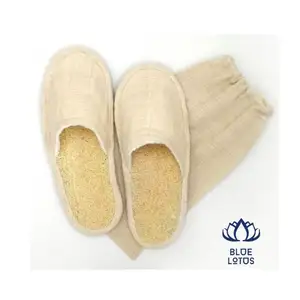 Sandalias y zapatillas de Loofah personalizadas para el hogar, impermeables, limpiador de pies fácil, materia crudo, ecológico, para interior y exterior, Verano