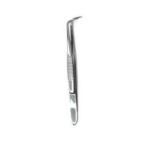 Pinzas de pestañas de volumen Puntas de fibra Injerto de pestañas Nano Grip Venta caliente Pinzas de pestañas de punta de 90 grados para la venta - Product Image 6