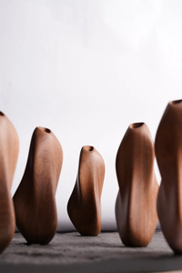 Vase de table en bois moderne fait à la main, pot à fleurs écologique pour mariage, décoration de maison et d'hôtel de style campagnard - Product Image 5