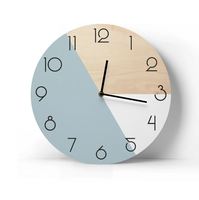 Jam dinding kayu multiwarna, jam unik jam dinding kayu jam senyap dengan angka dekorasi nomor, templat vektor mewah, jam tangan bersinar baja Laser