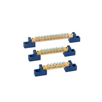Bornier électrique de Module croisé de Base de barre neutre de terre en laiton de haute qualité avec assemblage à vis pour montage de panneau
