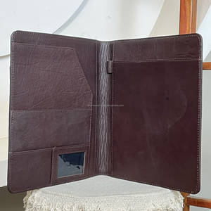 2026 Premium Genuine <b>Leather</b> Portfolio Binder Handcrafted Floral Design Western Style Business Organizer <b>Folder</b> for Professional - Product Image 6