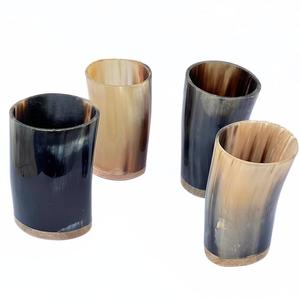 El proveedor indio ofrece tazas de cristal de cuerno impermeables hechas a mano ecológicas, vasos de chupito de tamaño personalizado, comedor de lujo con textura Natural - Product Image 3