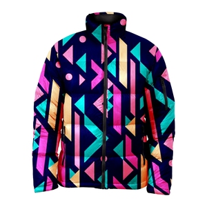 Vente en gros de vestes matelassées tendance 2025, tissu 100% polyester, entièrement sublimé, col montant, fermeture éclair, veste matelassée pour homme - Product Image 1