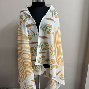 Women's Lightweight Cotton Dupattas Indian Block Print Pareo <b>Wrap</b> Bikini Cover-Up Resort Wear Beach Party Quick Dry Sun - Product Image 2