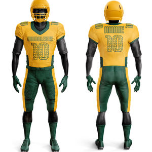 2025 conjuntos de uniformes de fútbol americano de sarga de aparejos personalizados de alta calidad transpirable de secado rápido antibacteriano de talla grande OEM ODM - Product Image 4