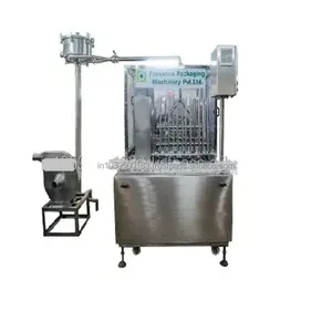 Indian Made Automatic Linear Type Six Head Cup Filling & Sealing Machine for Culture Milk/Free Flowing Packaging (6-8-L-G)