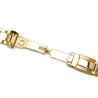 Bracelet en acier inoxydable 17mm 20mm avec boucle pliante en métal incurvée Accessoires de bracelet de plongée pour bracelet de montre Daytona avec logo