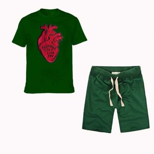 High Quality Embroidered <b>T</b> <b>Shirt</b> and Shorts Set <b>for</b> <b>Men</b> Low MOQ Apparel Factory Custom Woven Labels - Product Image 6
