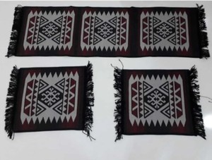 Ensemble de tapis de siège de voiture Kilim en laine et soie Housse lavable fabriquée à la machine pour voitures - Product Image 2