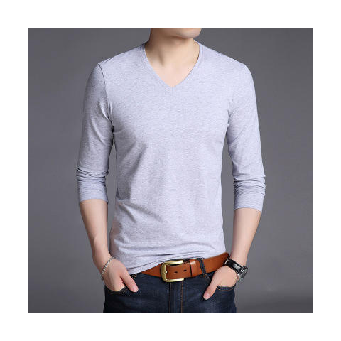 แขนยาวคอวีสีเทาอ่อน