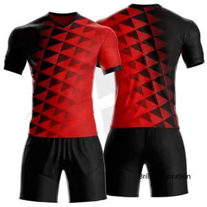 100% Polyester Custom Logo Fußball uniformen/Großhandel Sportswear Neuankömmling High Selling Fußball uniformen