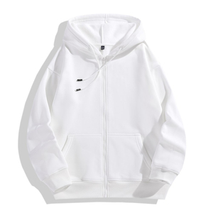 Sweat à capuche avec fermeture éclair complète hommes sweat à capuche surdimensionné hiver unisexe personnalisé blanc sweat à capuche chaud avec fermeture éclair Polyester sweat à capuche lourd hommes - Product Image 6