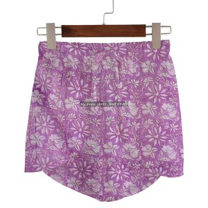 Pantalones cortos elegantes de algodón para mujer, con cintura elástica, pantalones cortos con estampado dulce para primavera y verano, nuevos pantalones casuales sueltos para el hogar - Product Image 5