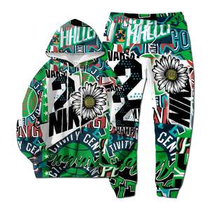Premium Printed Sweatshirt & Pants Set Bold Art Print Cotton <b>Blend</b> Casual & Cozy Ideal for Retail - Product Image 2