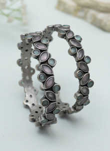 ที่นิยมมากที่สุดอินเดียสัมผัสนิชก้าออกซิไดซ์กำไลเงินสำหรับผู้หญิงทำด้วยมือเครื่องประดับแบบดั้งเดิมเครื่องประดับที่ทันสมัย - Product Image 4