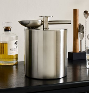 Seau classique en acier inoxydable avec un couvercle à étages pour un look de bar professionnel. Disponible à prix de gros. - Product Image 3
