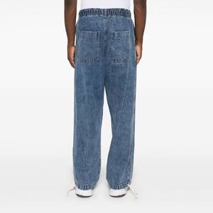 2025 nouveauté Vintage personnalisé Slim Fit hommes Denim pantalon 100% coton ceinture élastique décontracté empilé pantalons de survêtement en gros - Product Image 5