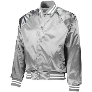Satin Baseball Varsity <b>Men's</b> Clothing <b>Jackets</b> Embroidery Patches Customized Design <b>Long</b> Sleeve College Baseball <b>Jacket</b> For <b>Men</b> - Product Image 4