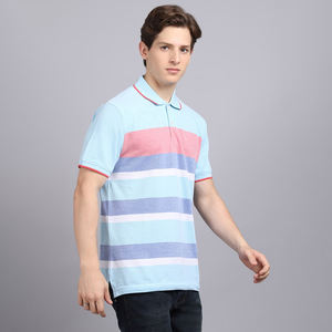 Manches courtes personnalisables pour polos pour hommes à séchage rapide 100% coton motif solide longue longueur-pour l'été à l'extérieur - Product Image 3