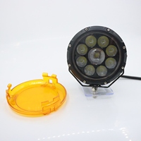 Projecteur de travail LED 90W, 9x10W LED + 20W Laser + Anneau Halo Angel Eye, faisceau combiné spot 30 000 lumens, étanche IP68 pour camion tout-terrain et SUV
