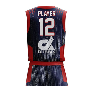Ensembles d'uniformes de sport pour hommes 100% polyester, personnalisés, design d'équipe de basketball 3D, respirant, séchage rapide, antibactérien, été - Product Image 2