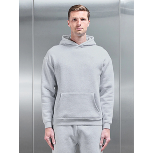 Sudadera con capucha de felpa francesa de peso pesado para hombre Logotipo con estampado de silicona personalizado Sin cordón Ajuste regular Invierno - Product Image 1