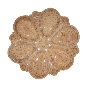 ชุดพรมปอกระเจาถักเส้นใยออกแบบได้ตามต้องการจากพรมปูพื้นทรงกลมจากบังคลาเทศ - Product Image 6