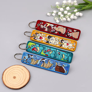 YY Rubber <b>Key</b> Chains Cartoon Character Design Durable Zinc Alloy <b>Ring</b> Round Rectangle Shape - Product Image 5