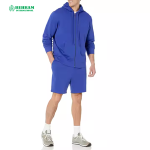 Sweat à capuche unisexe zippé en molleton 100 % coton épais / French Terry, motif uni, basique pour l'hiver - Product Image 2