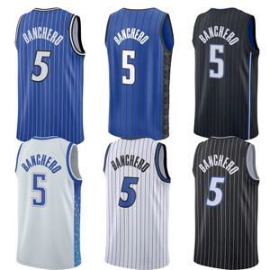 Para Hombres # Camiseta de Baloncesto de Paolo <span class=keywords><strong>Banchero</strong></span> Número 5, Bordada y Cosida, Edición Ciudad, para Adultos, Transpirable, Talla Grande - Product Image 1