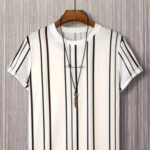 Nueva Camiseta deportiva de verano a la moda para hombre, informal, ajustada, algodón, bambú, ropa a granel, ropa mixta, ropa usada - Product Image 1