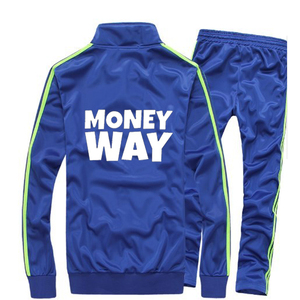 Survêtement hommes rayé 2025 hommes solides ensembles décontracté sport costume automne hommes vêtements de sport fermeture éclair sweats à capuche pantalon formation costume - Product Image 2