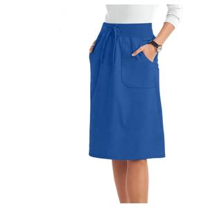 Adjustable Fit Hospital Customizable Women Medical Scrub <b>Skirt</b> Sets Snap-Front Scrub Top <b>Elastic</b> Waist <b>Skirts</b> XS-6XL Sizes - Product Image 1