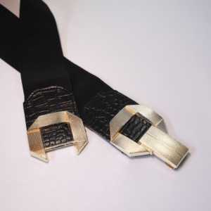 Ceinture élastique en métal avec boucle dorée - Product Image 3