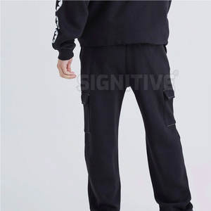 Ensemble de survêtement OEM personnalisé pour hommes, respirant, séchage rapide, léger, 100 % coton, grande taille, taille élastique - Product Image 2