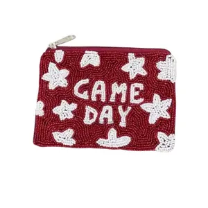 Get Your Game On with Wholesale Gameday Handmade Beaded Coin Purse - Exquisitely Crafted & Uniquely Designed