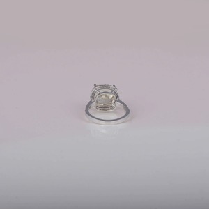 14KT Solid Gold Plated Lab Grown Diamond Yellow Cushion Cut Engagement Ring with Glamorous Lab Created Diamond Ring - Product Image 3