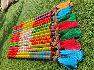 Gujrati weeding Sangeet dandiya dandiya dandiya แท่งไม้ตกแต่ง navratri ของตกแต่งพิเศษ Garba Night, dandiya Night - Product Image 6