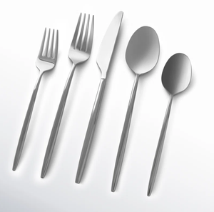 Aluminum <b>knife</b> spoon & fork utensils cutlery set tableware wedding event flatware <b>dinner</b> <b>knife</b> spoon fork home restaurant decor - Product Image 5