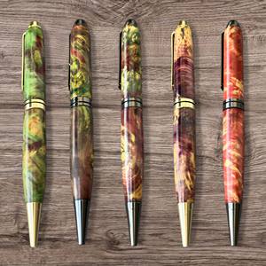 Stylo à bille de luxe Executive fabriqué à la main avec du bois stabilisé Largeur d'écriture de 0.7mm Cadeau exécutif de la collection Sapphire - Product Image 1