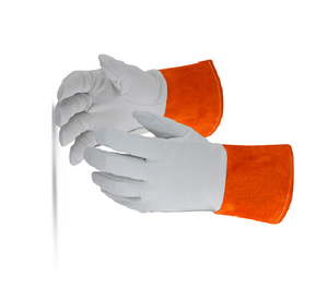 Guantes de soldadura de cuero de vaca TIG Split guantes de soldadura TIG DE SEGURIDAD Industrial calidad resistente al calor largo - Product Image 4