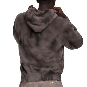 Sweat à capuche personnalisé pour hommes, poids lourd délavé à l'acide 100% coton, sweat-shirt unisexe décontracté de haute qualité brodé pour l'hiver 2026 - Product Image 4