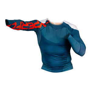 Chemises de compression pour hommes, sublimées, anti-UV UPF50, rashguard MMA, manches courtes, respirantes, polyester/nylon, antibactériennes - Product Image 5