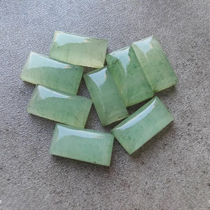 Aventurine naturelle de qualité AAA + Cabochon à dos plat grand Rectangle vert pierres précieuses en vrac toutes tailles disponibles pour la vente en gros - Product Image 1