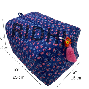 กระเป๋าโท้ทน้ำหนักเบาแบบมีซิป ลายดอกบลูส์บลูส์  วินเทจ เป็นมิตรกับสิ่งแวดล้อม  พิมพ์ลายตามสั่ง  สำหรับจัดเก็บของใช้เดินทางและเครื่องสำอาง - Product Image 2