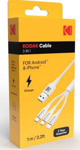 Cavo USB 3 in 1 per telefoni cellulari (Kodak 30425835) - Product Image 2