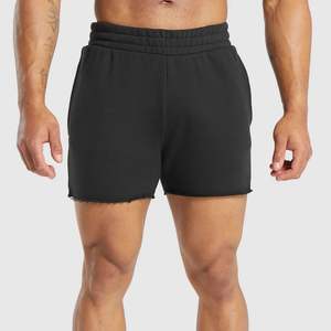 Haute qualité hommes Stretch Micro élastique-cordon taille suédé coton éponge noir poche Shorts décontracté respirant court - Product Image 1